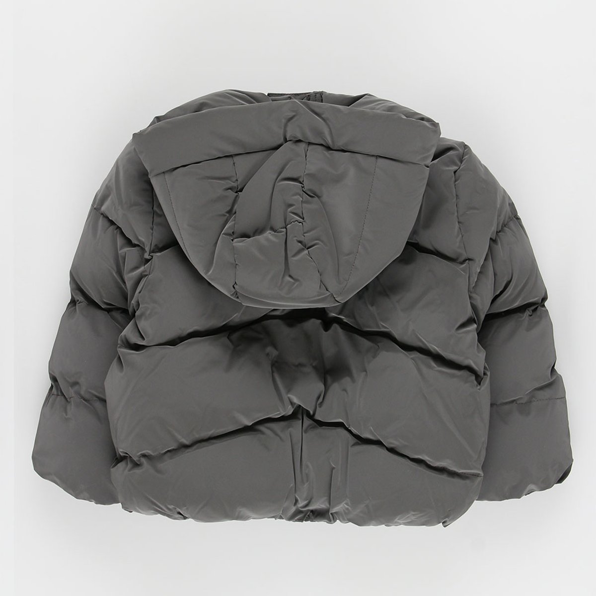 Parka fille en tissu technique à capuche gris, BOBOLI