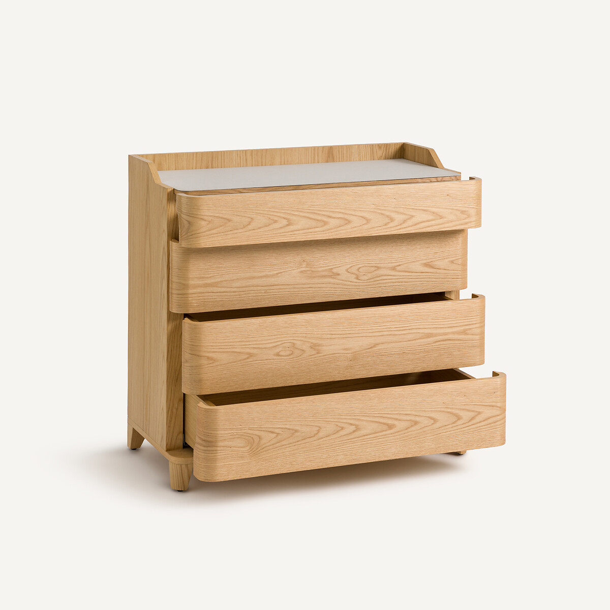 Kommode aus Eichenfurnier und Leder, Design Emmanuel Gallina, Junius natureicheholz, AM.PM X EMMANUEL GALLINA