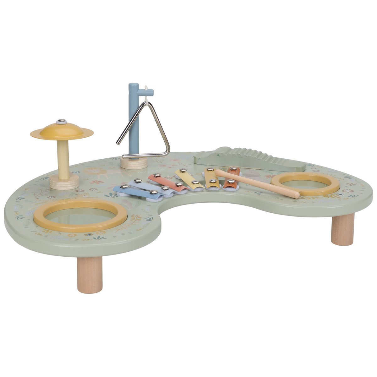 Table d'activités musicale vert, multicolore, bois, LITTLE DUTCH