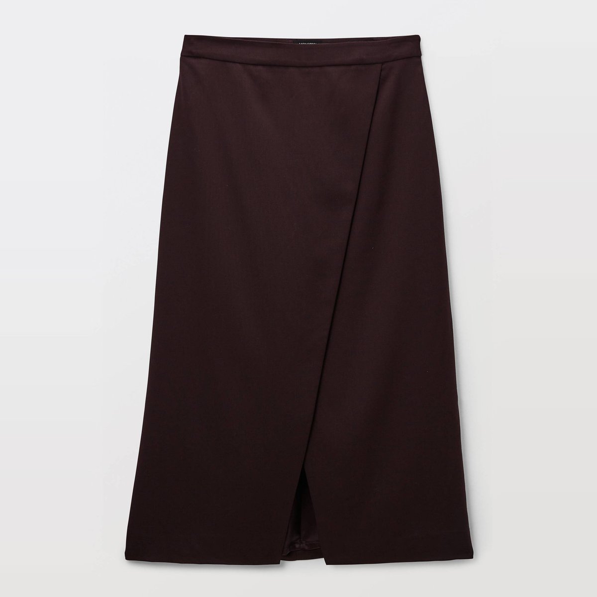 Jupe midi unie avec fente arbre, MONOPRIX