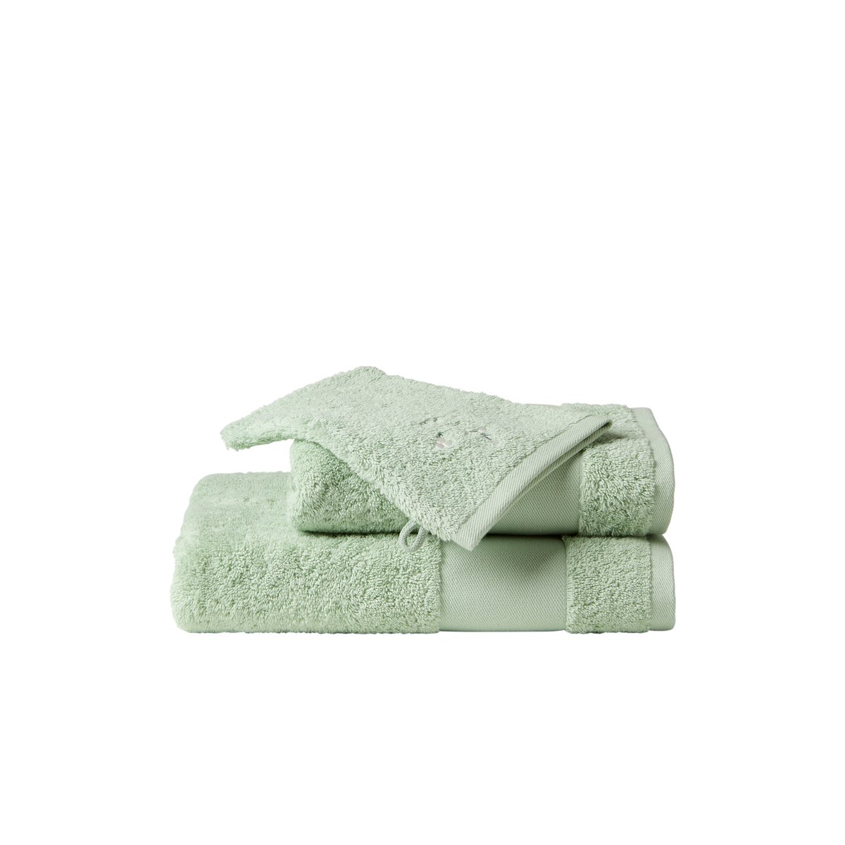 Drap de bain coton bio BALADE amande, CARRE BLANC