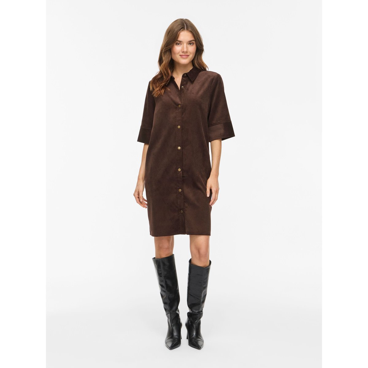 Robe Courte marron - coffee bean1, VILA