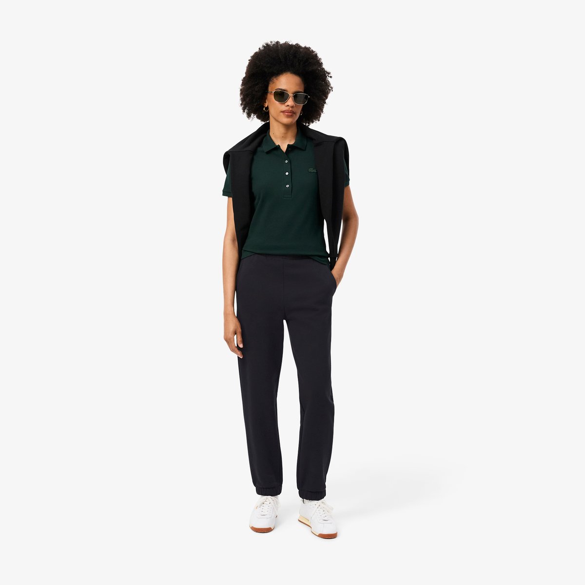 Pantalon de survêtement molleton noir-031, LACOSTE