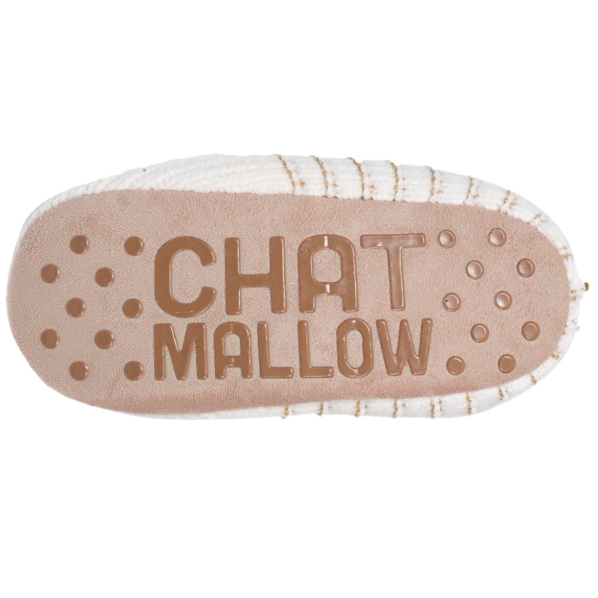 Chaussettes d'intérieur maille chenille - fourrées, antidérapantes blanc, ISOTONER