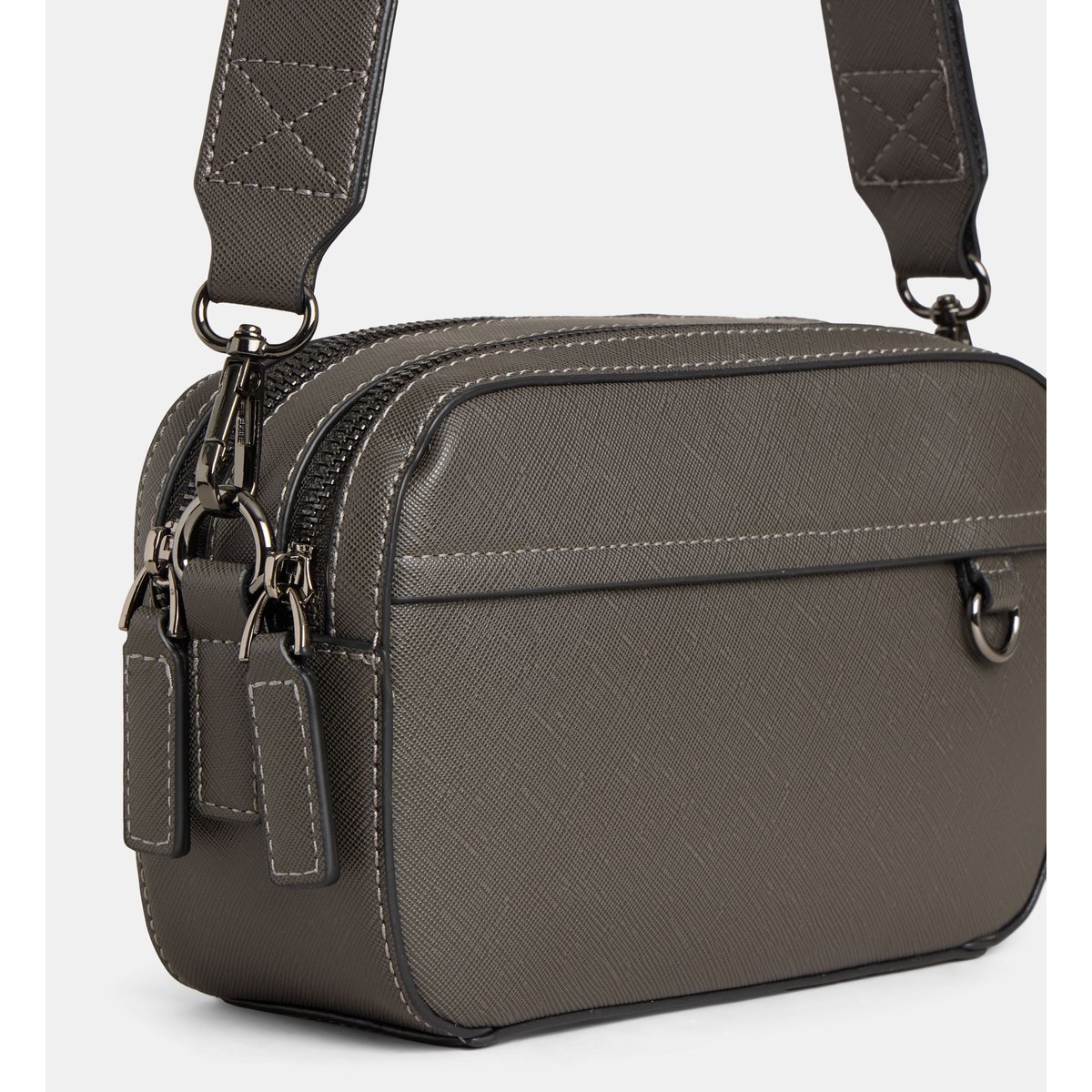 Sacoche leo saffiano gris, GALERIES LAFAYETTE