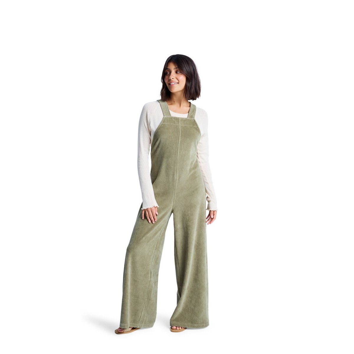 Salopette en velours BEST DAZE. vert oil green, ROXY