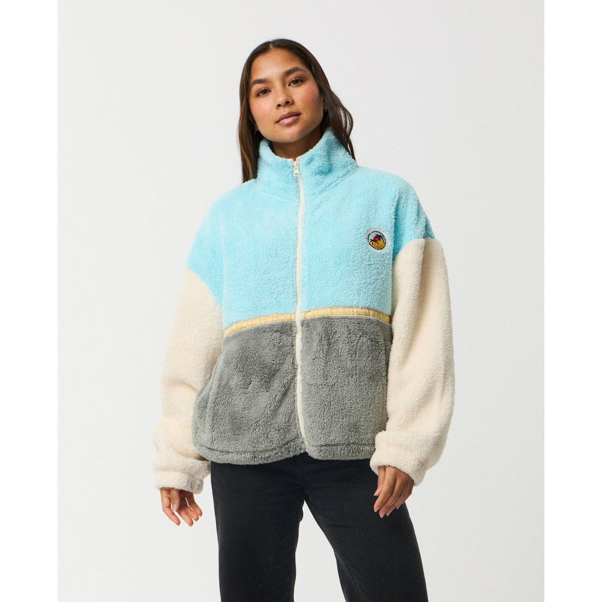 Polaire zipée SURF REVIVALHeritage light blue, RIP CURL