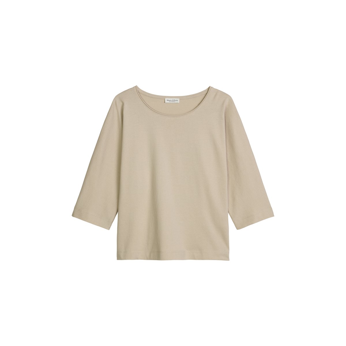 T-shirt oversize en jersey finement tricoté beige, MARC O'POLO