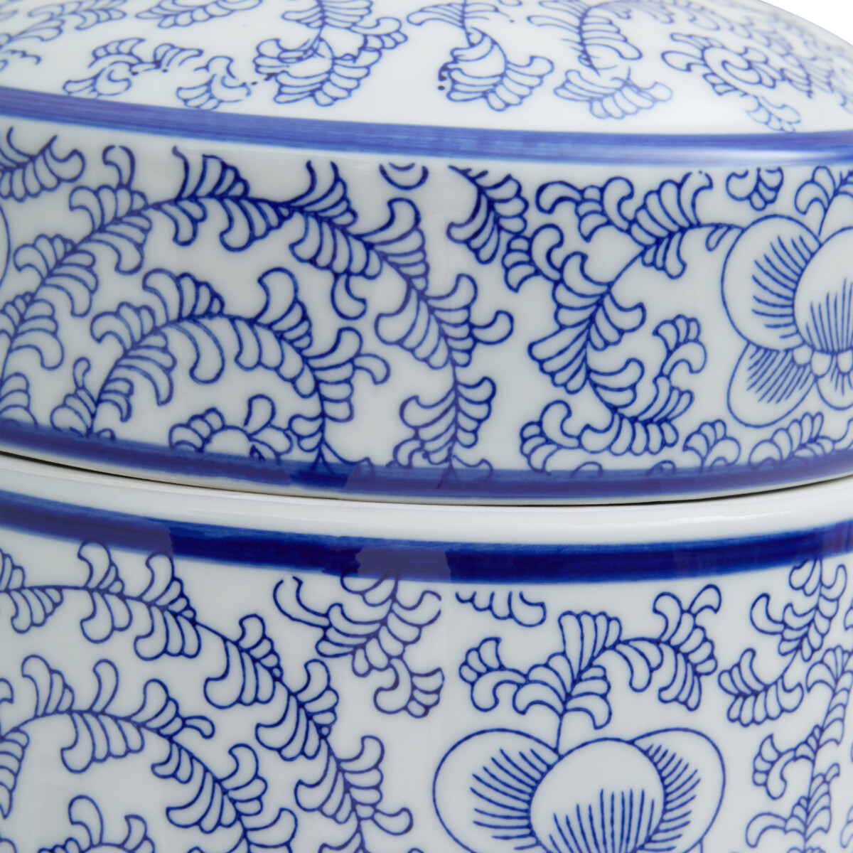 15x17cm Blue Patterned Ceramic Trinket Box blue, ÉDITÉ
