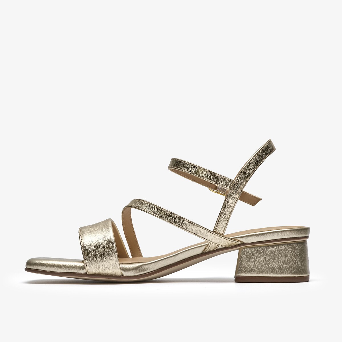 Sandali in pelle Serina35 Strap oro bianco, CLARKS