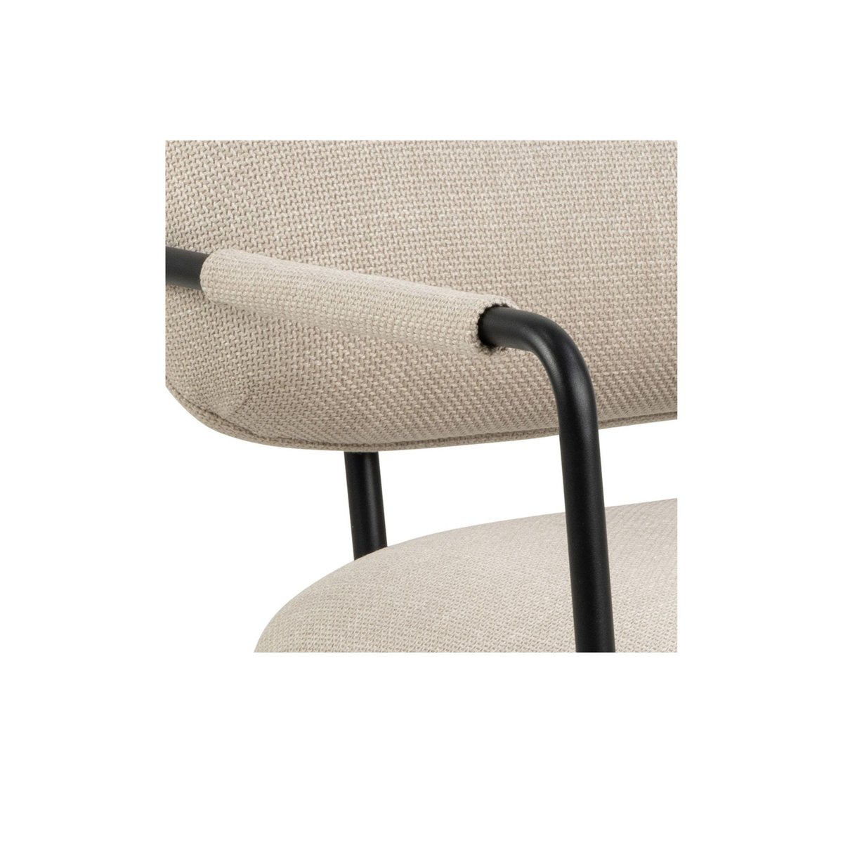 Fauteuil lounge de salon en tissu beige et métal - MALRONE beige, HELLIN, DEPUIS 1862