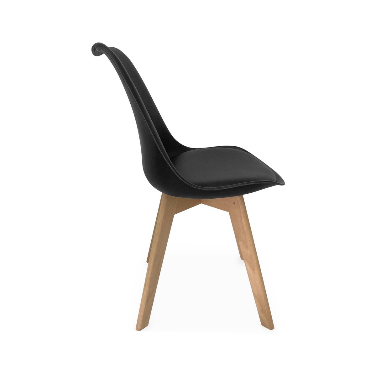 Chaise scandinave bois de hêtre (lot de 6) NILS bleu canard, SWEEEK