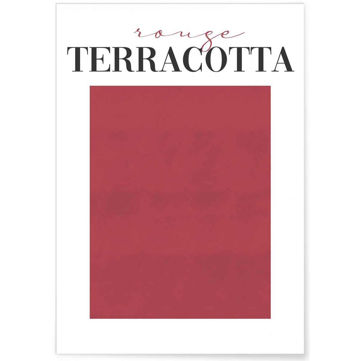Affiche Rouge Terracotta blanc, L'AFFICHERIE
