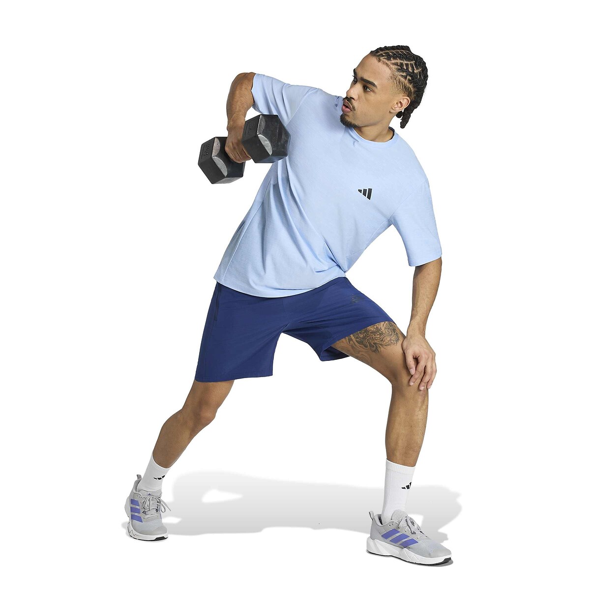 T-shirt de training manches courtes, WORKOUT ESSENTIALS bleu ciel, adidas Performance