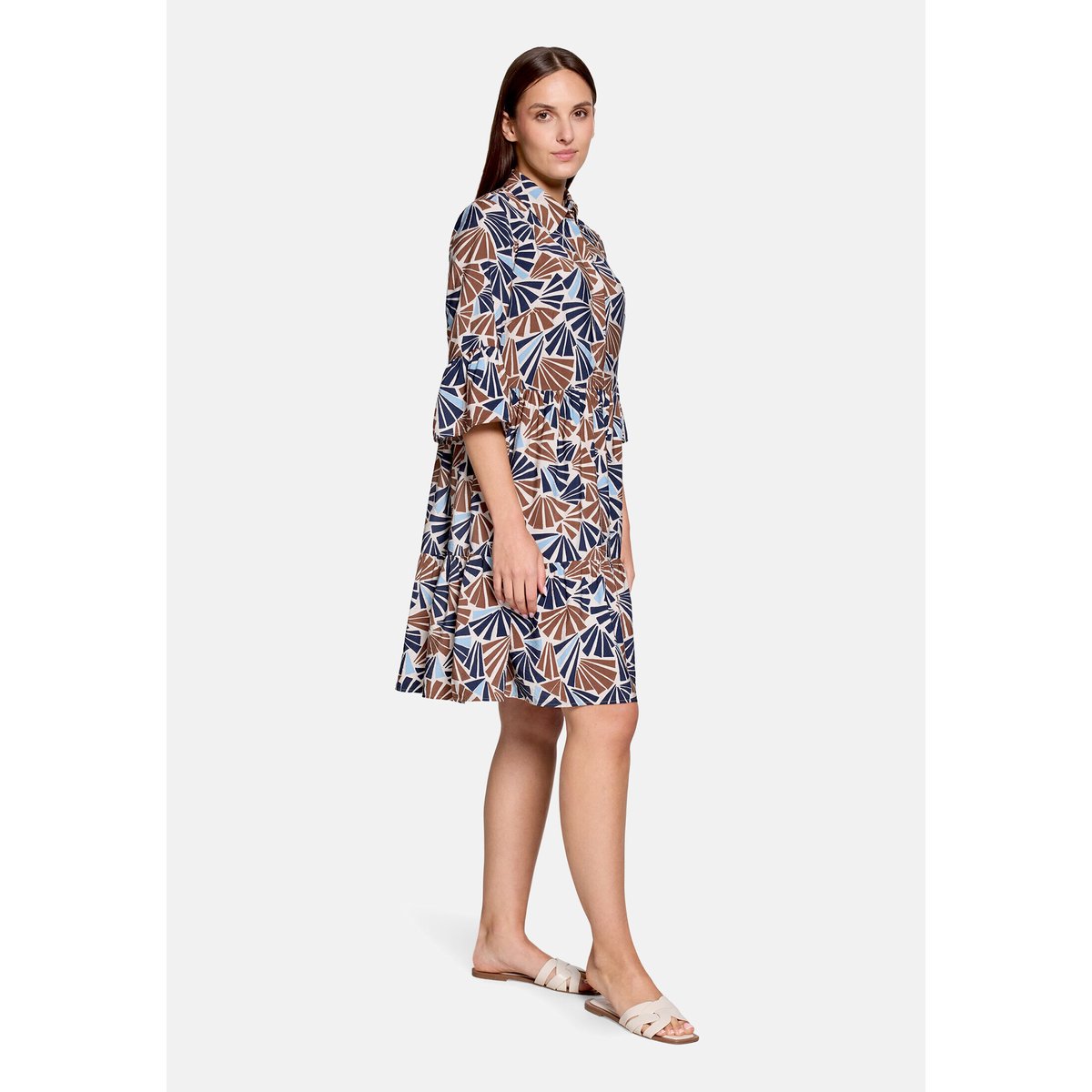 Robe à volants à imprimé nature/brown, BETTY & CO