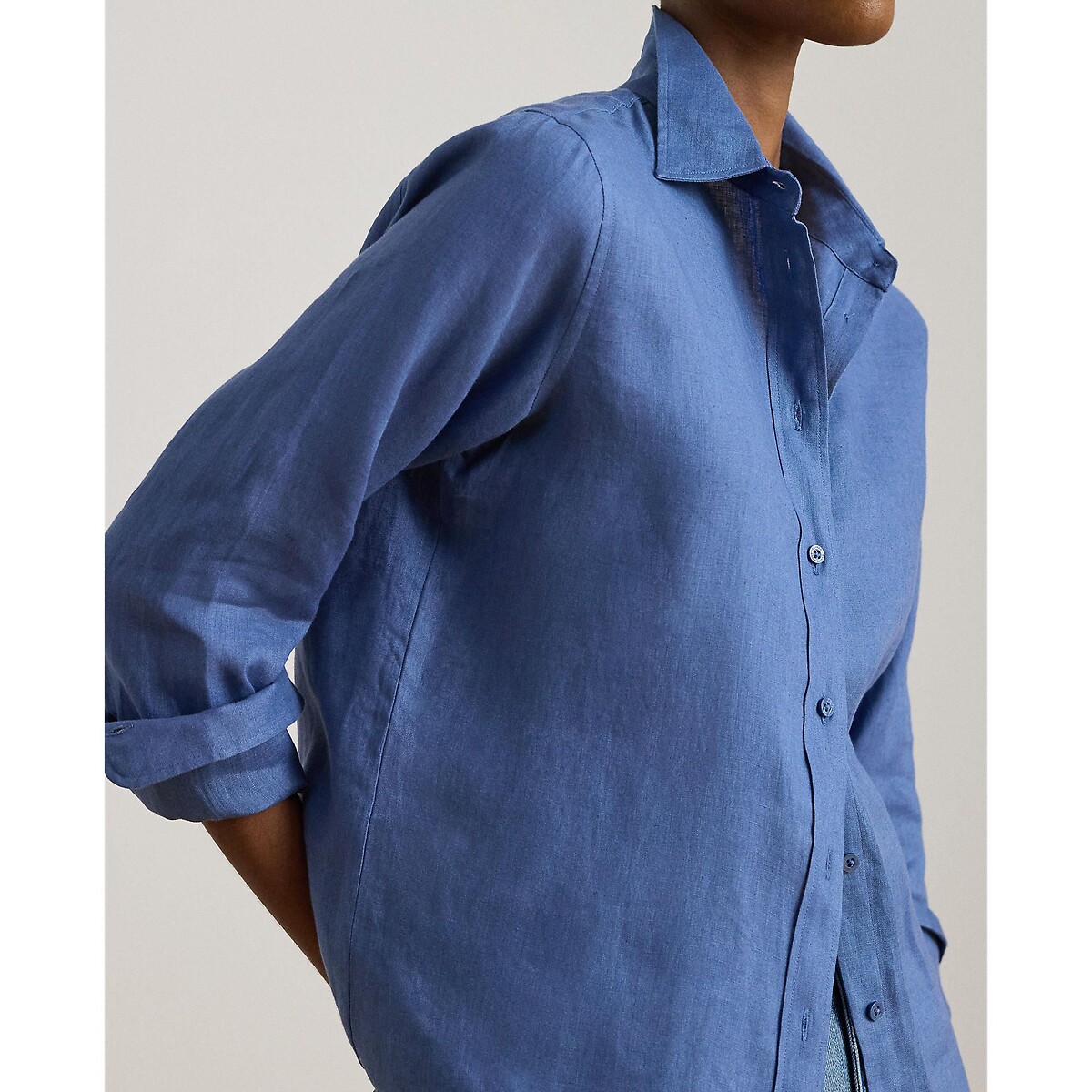 Karrie Linen Shirt in Regular Fit blue, LAUREN RALPH LAUREN