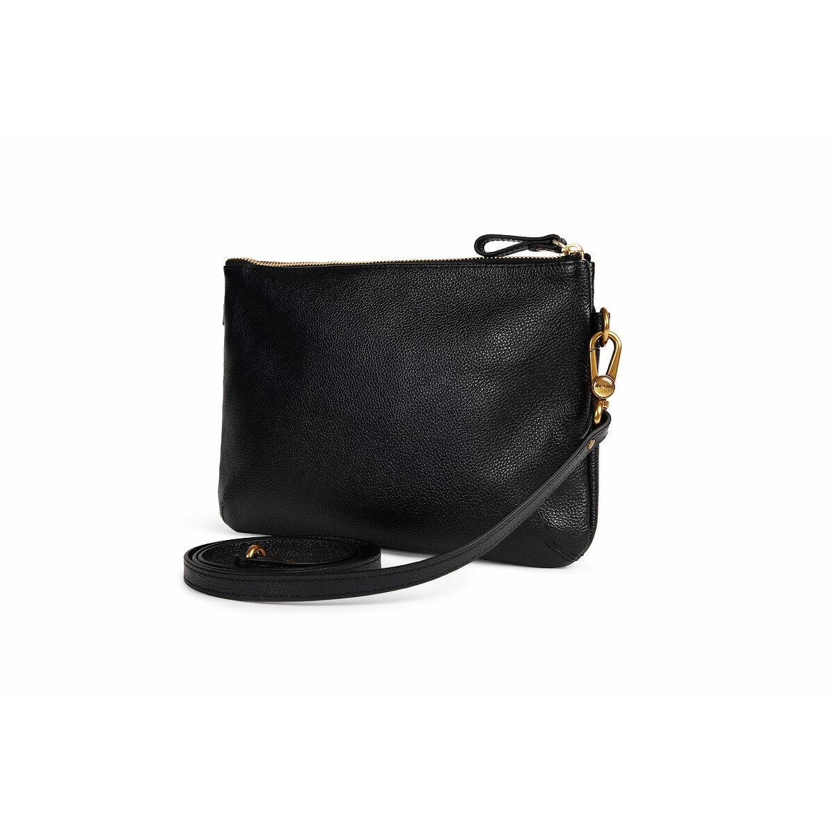 Borsa a tracolla in pelle VICKY nero tinta unita, NAT & NIN