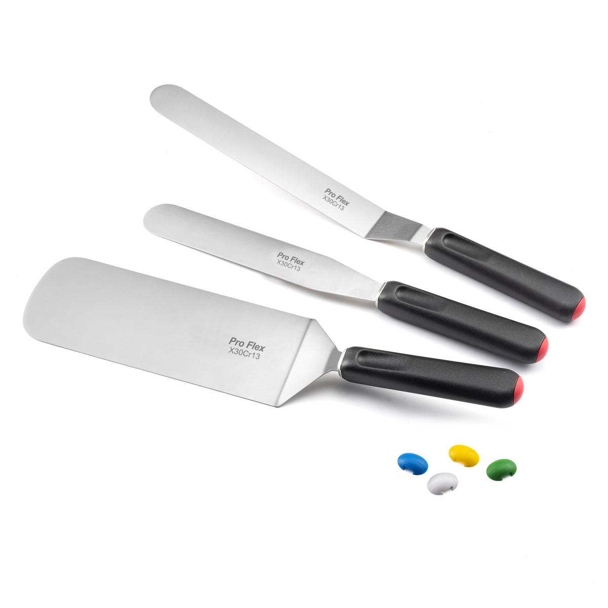 Set 3 spatules Pâtisserie - PRO FLEX schwarz, SABATIER TROMPETTE