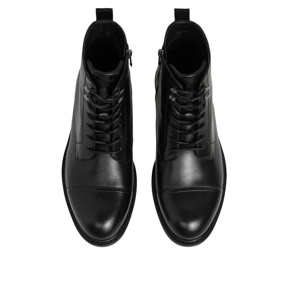 Bottes En Cuir Avec Fermeture À Lacets noir, PEPE JEANS