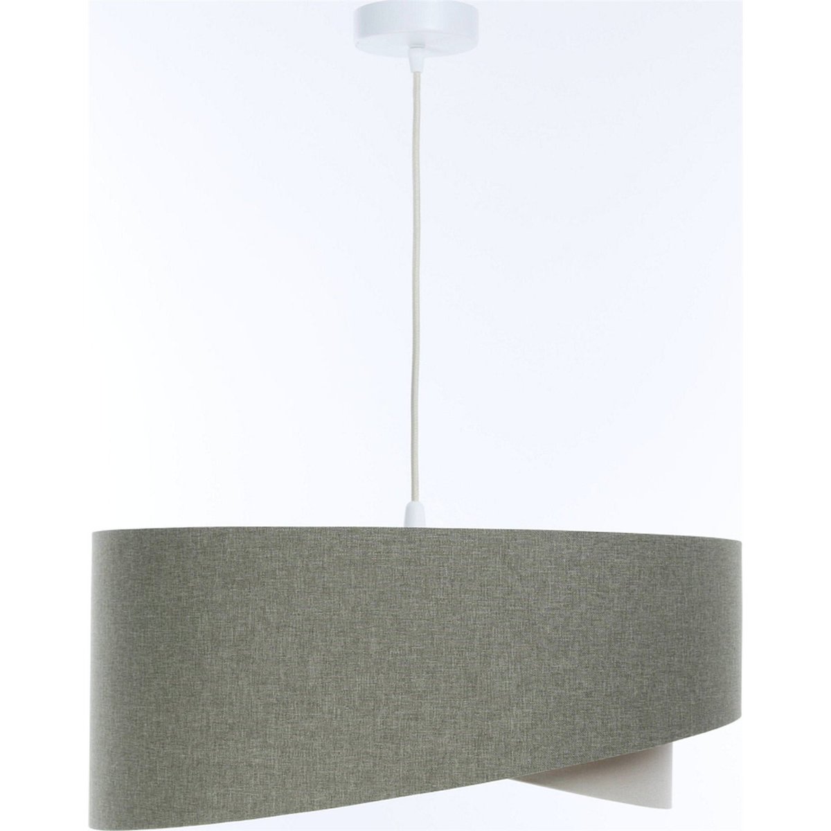 Suspension en lin rond Boho beige crème en lin naturel, BPS KONCEPT