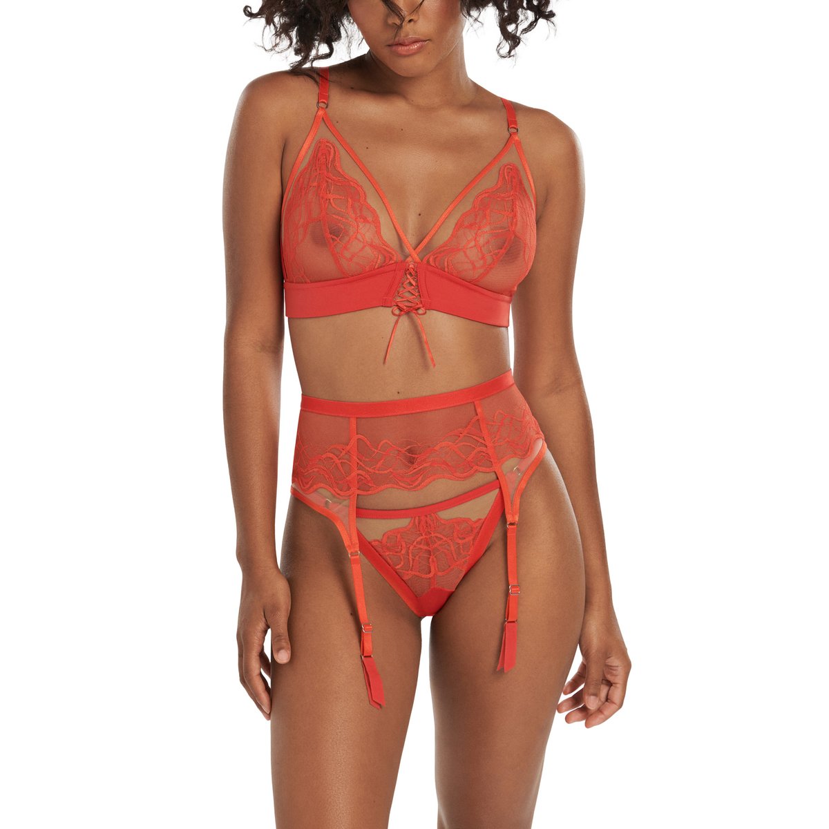 Porte-jarretelles Dione rouge, LISCA