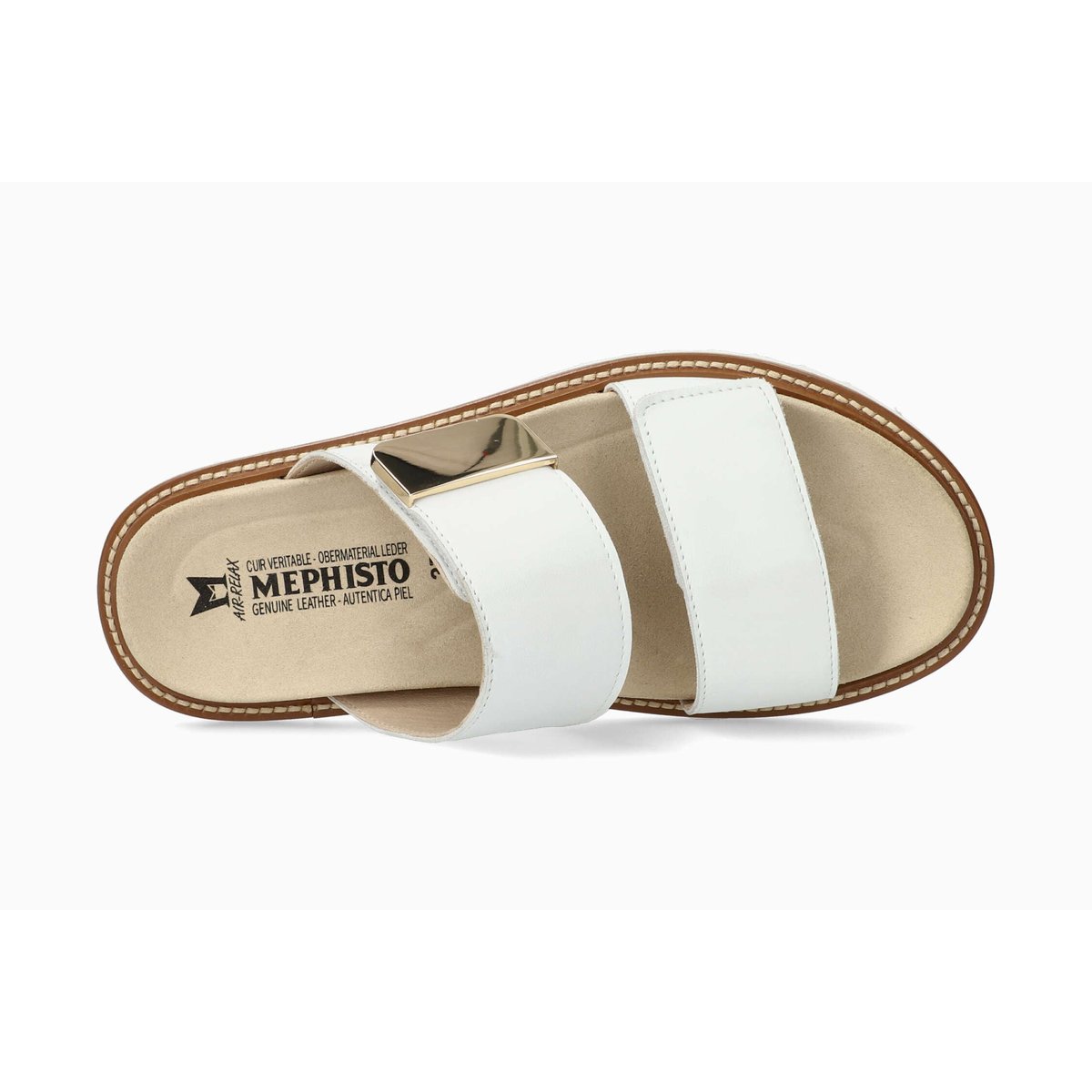 Sandales en cuir VONNY blanc pur 5147, MEPHISTO