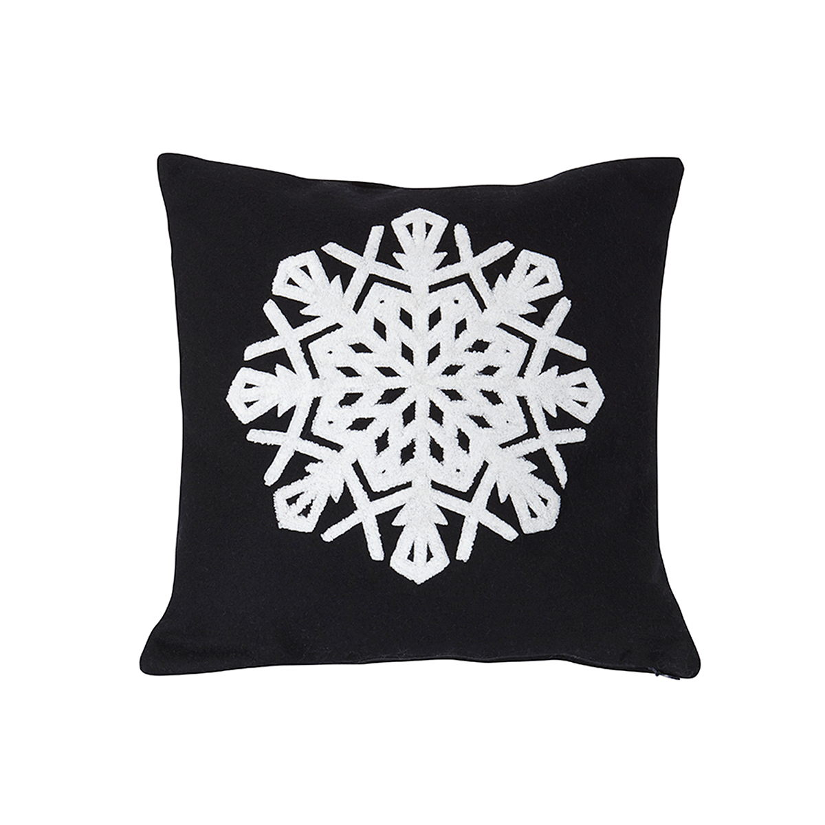 Housse de coussin décoratif en laine 40x40 NOËL noir, SIA DECO