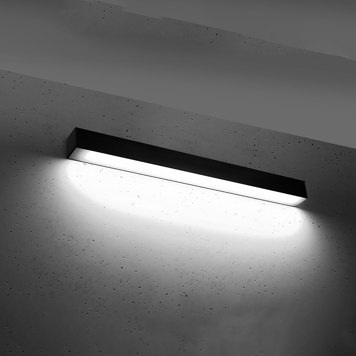 Applique murale Aluminium Noir LED 1 Pinne noir, EDEN