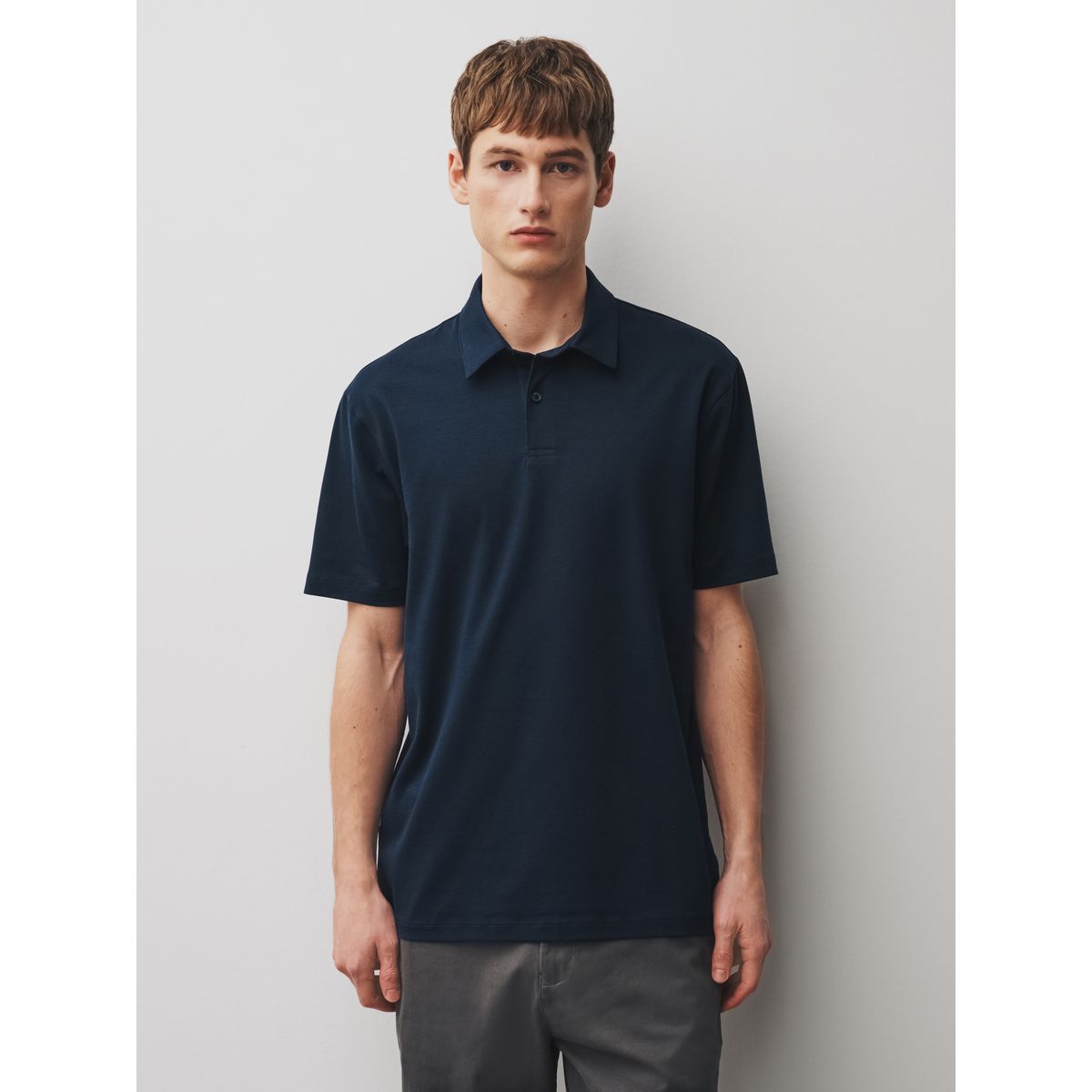 Polo motionflex à manches courtes, lot de 3 noir/gris/bleu marine, NEXT