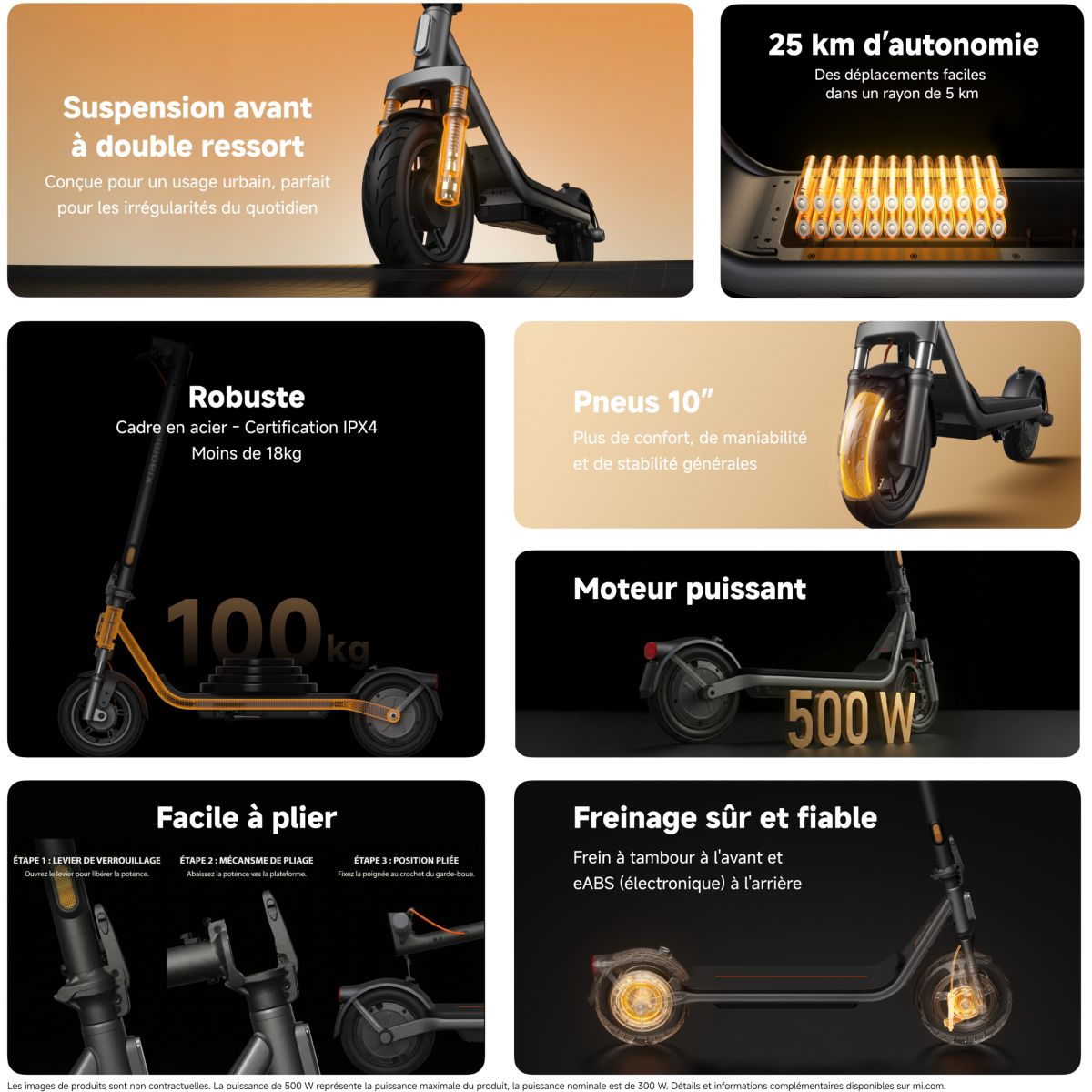 Trottinette électrique Electric Scooter 6 Lite Noir noir, XIAOMI