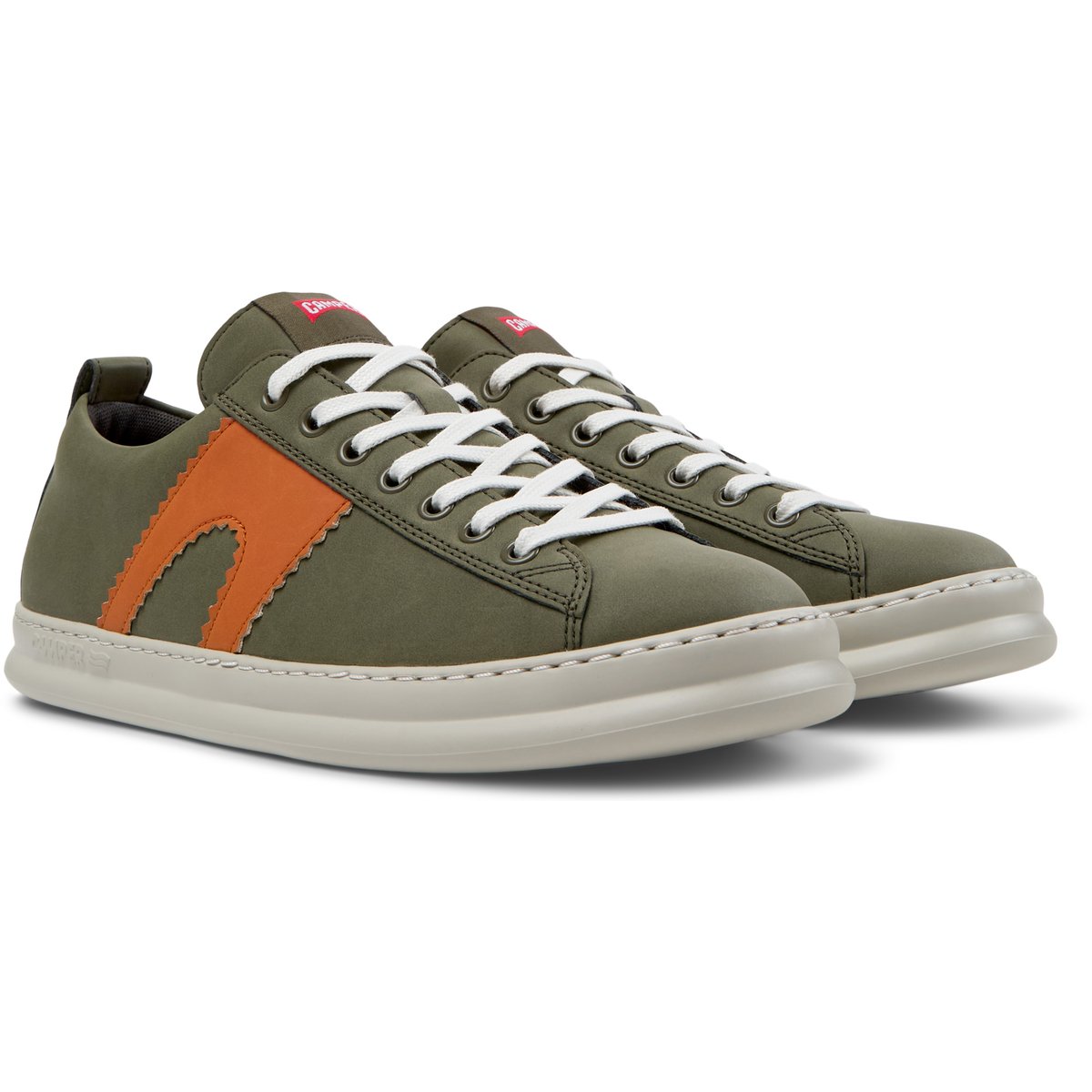 Baskets Runner Four cuir vert moyen, CAMPER