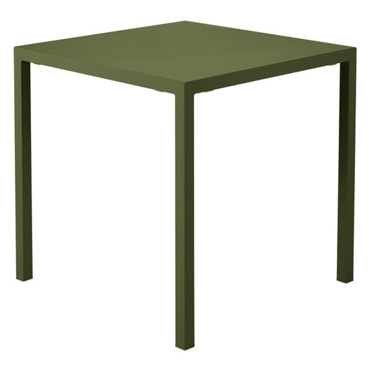 Table repas carré outdoor 80cm métal vert foncé, ZAGO