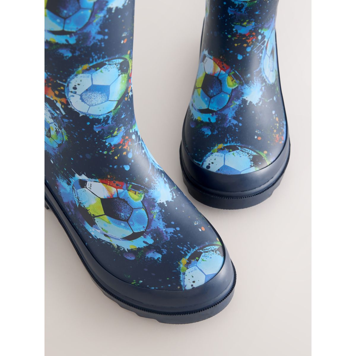 Bottes en caoutchouc bleu marine football, NEXT