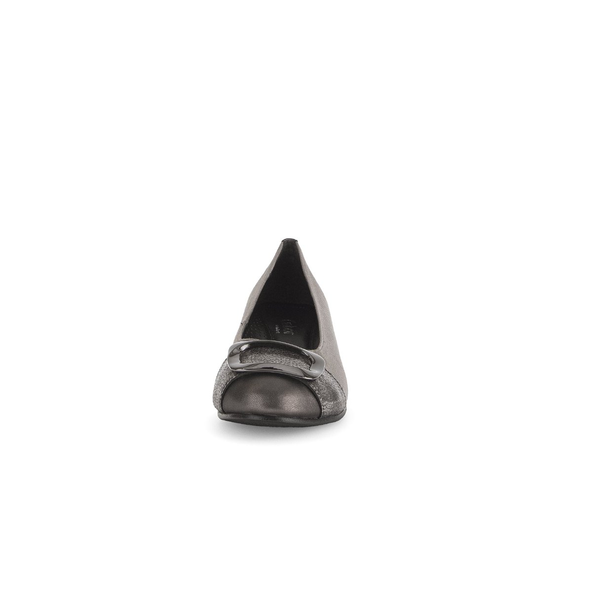 Escarpins en cuir à talon décroché block taupe, GABOR