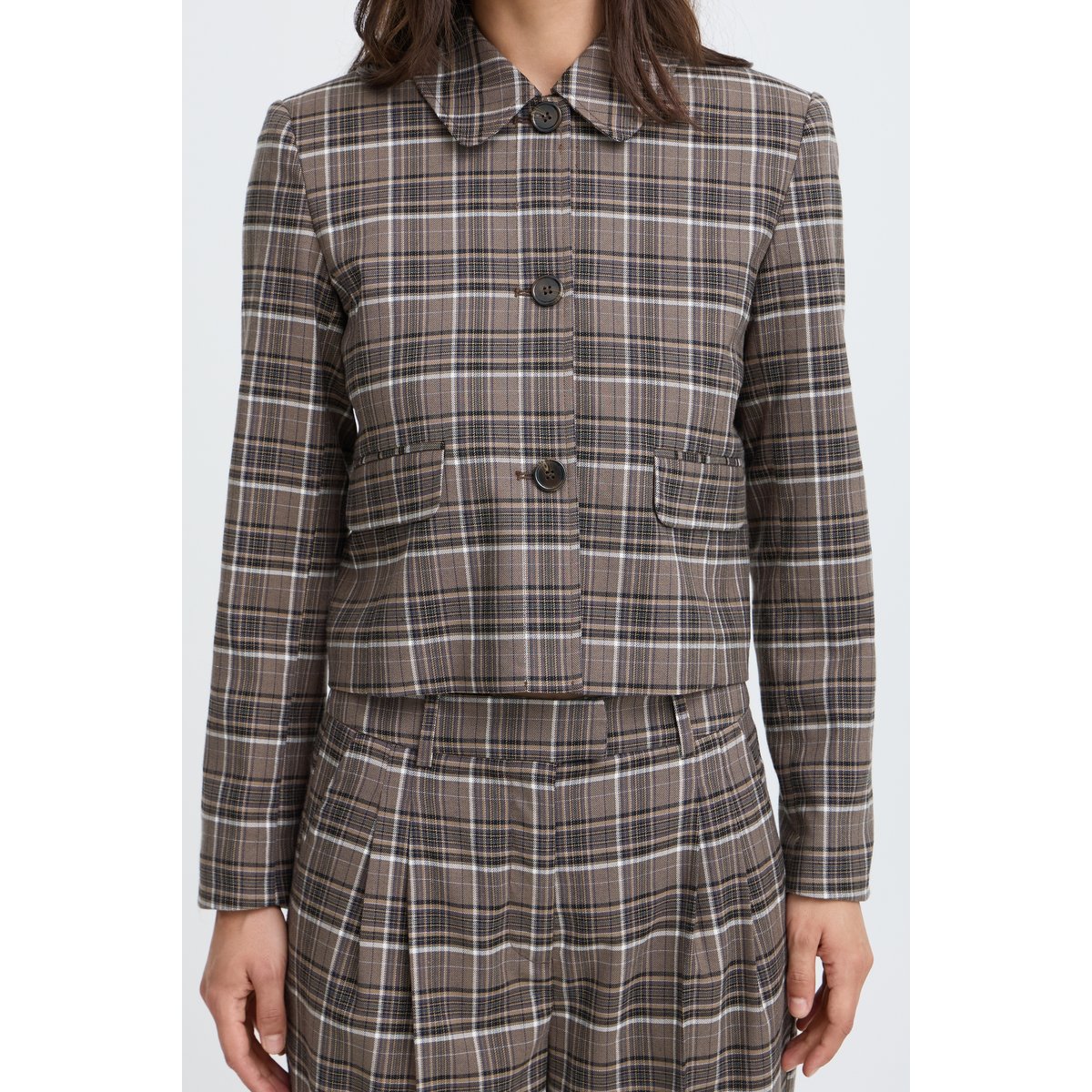 Blazer sepia check, B.YOUNG