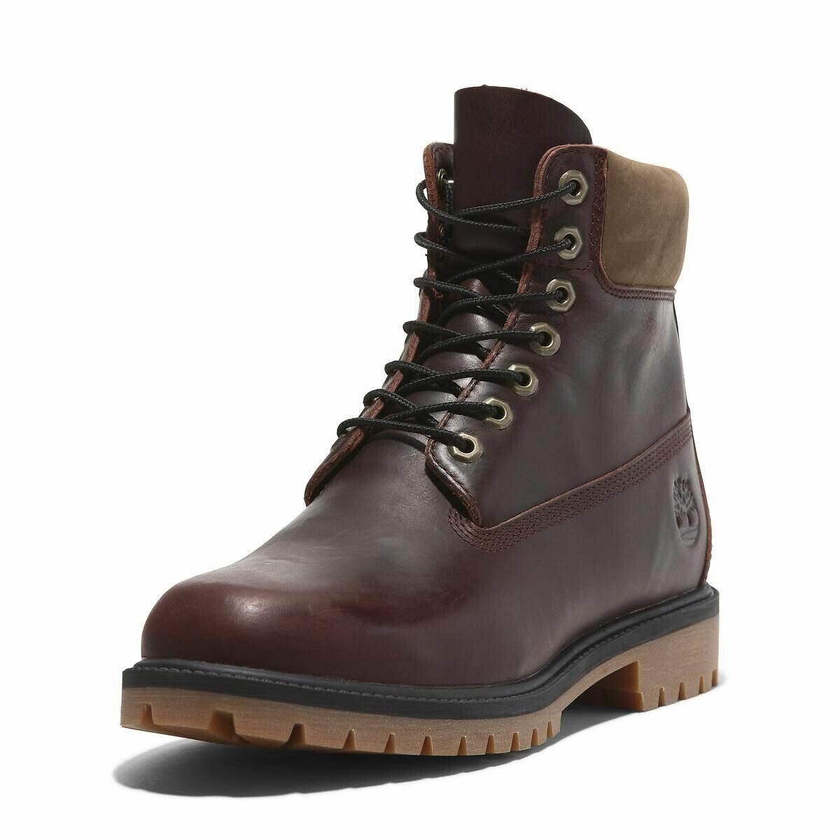 Boots cuir à lacets Heritage 6 Inch marron/bordeaux, TIMBERLAND