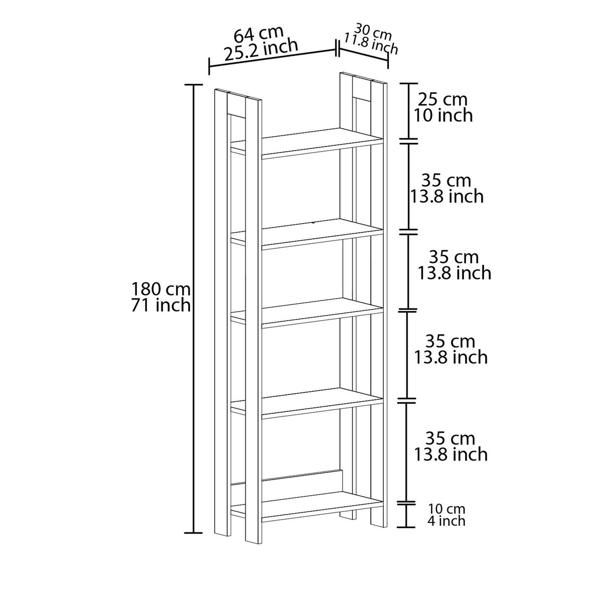 Bibliothèque étagère effet bois avec niche ouverte MARFA bois naturel, PIER IMPORT