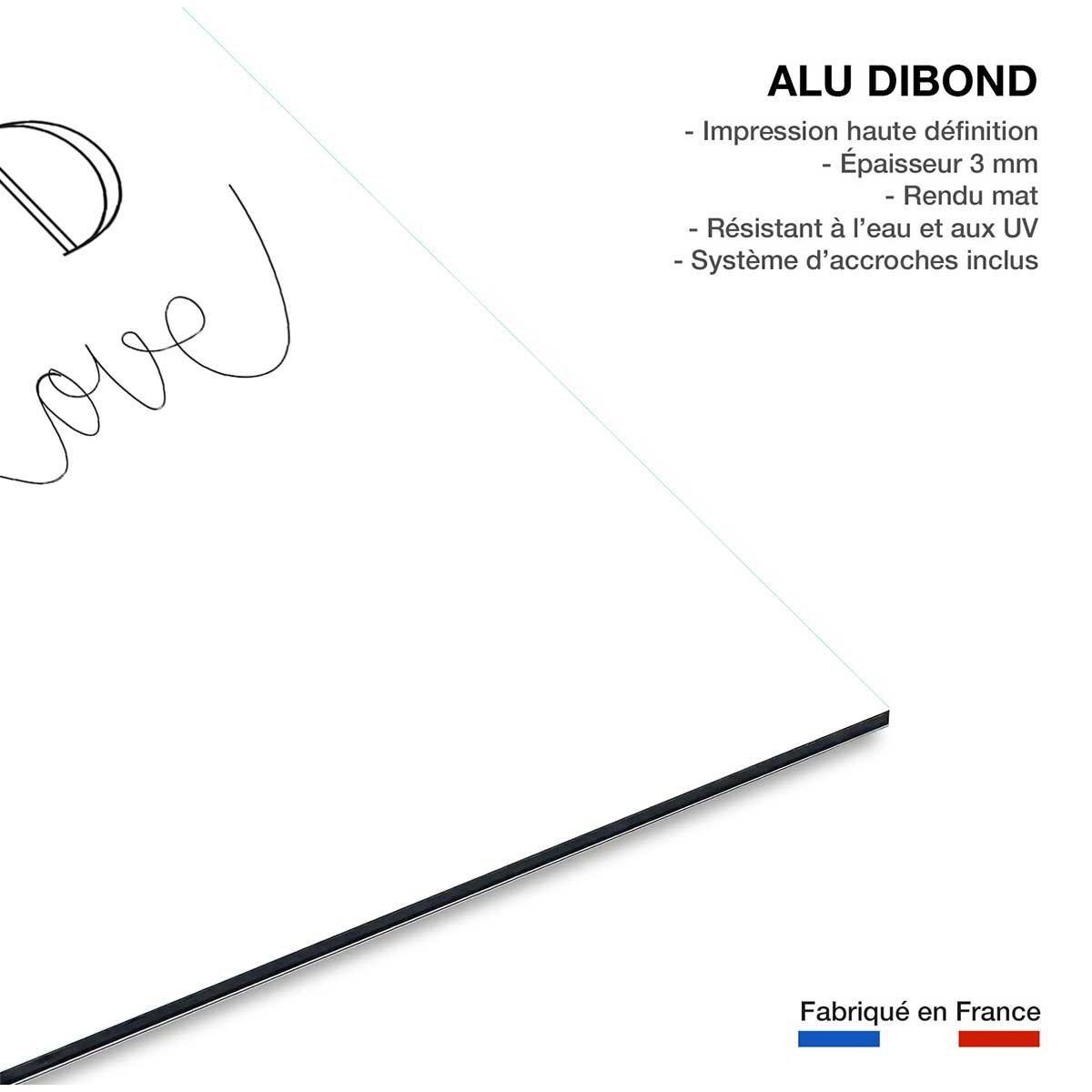Tableau food love tableau alu dibond, HEXOA