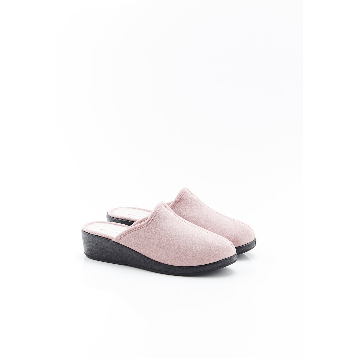 Mules compensées Thermolactyl en velours marron taupe, DAMART