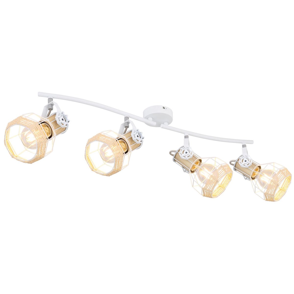 Spot Plafonnier Design Scandinave Bana - 4 Ampoules blanc, GLOBO LIGHTING