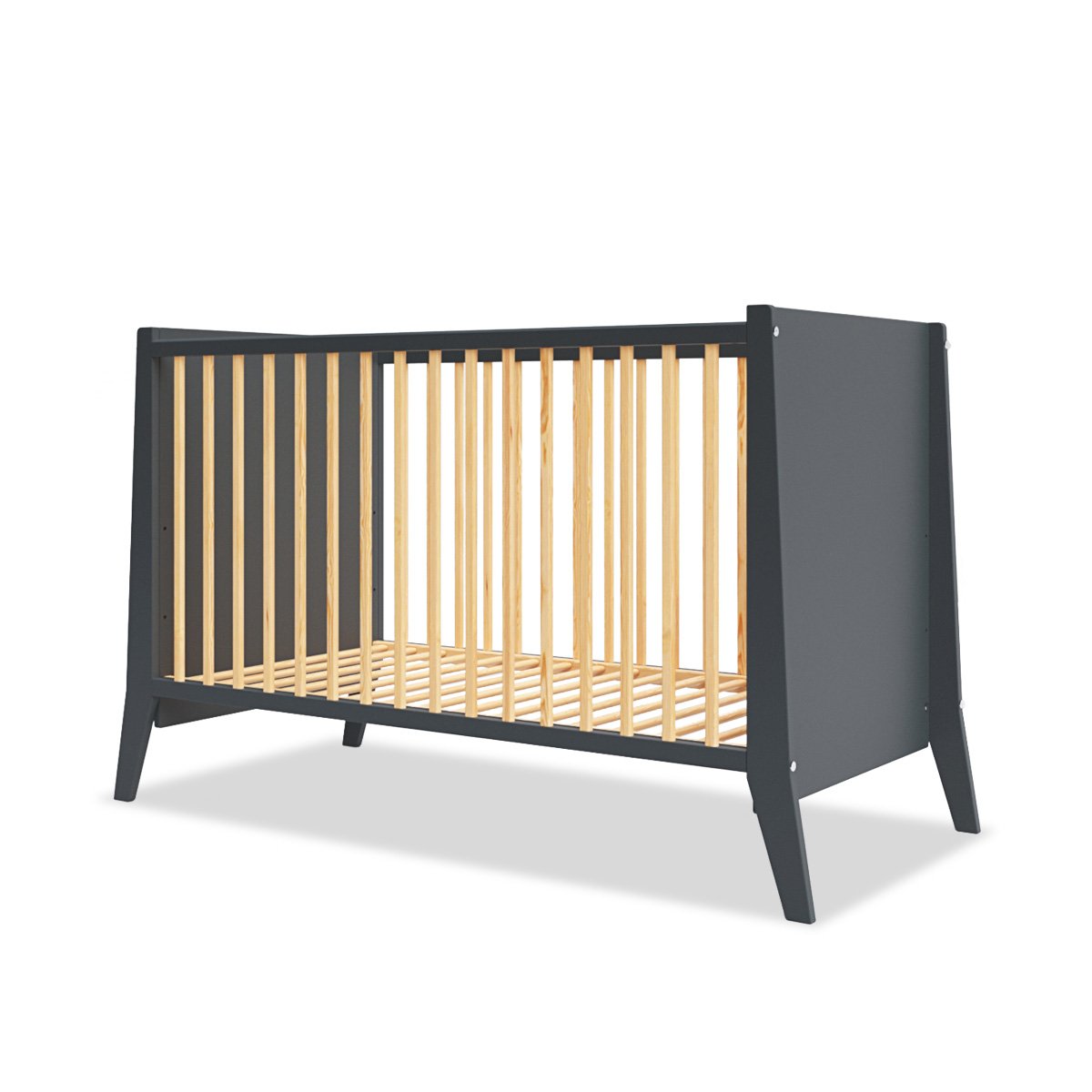 Lit bébé évolutif Timeo - Espace qui grandit gris, MINEA