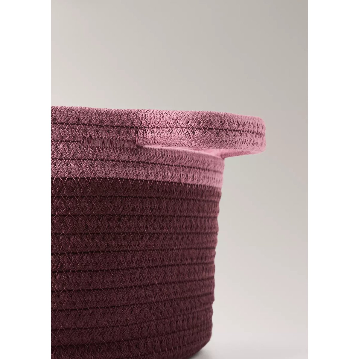 Panier 100 % coton bicolore bordeaux, MANGO HOME