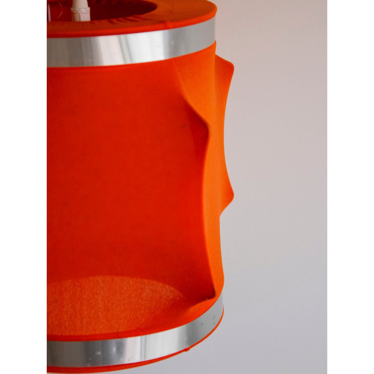 Suspension rétro en tissu orange Sonia N°314 - Bon état orange, DEBONGOUT