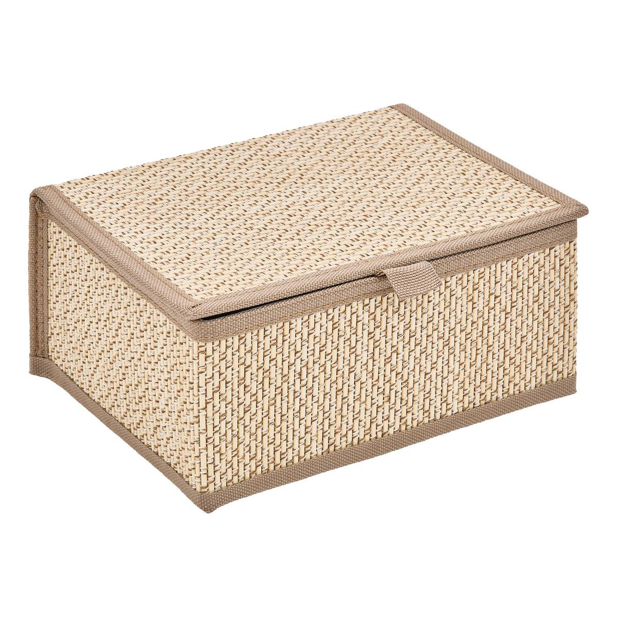 Lot de 3 paniers L25/30/33,5cm STEMY blanc, 5FIVE SIMPLY SMART