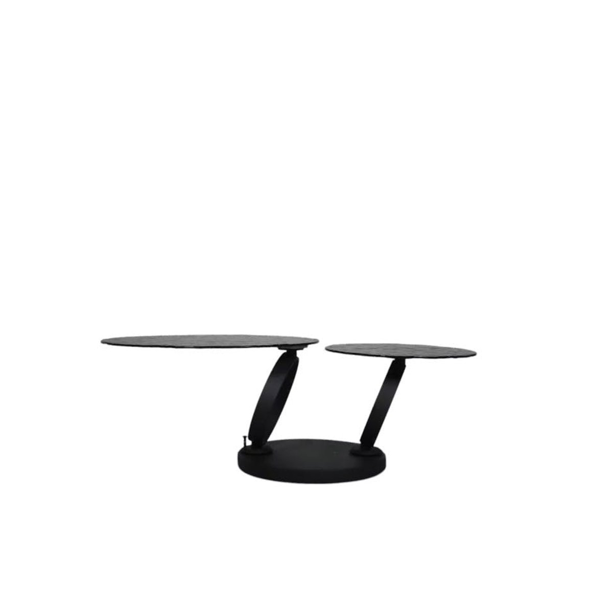 Table basse en verre ondulé noir LIGURIE noir, PIER IMPORT