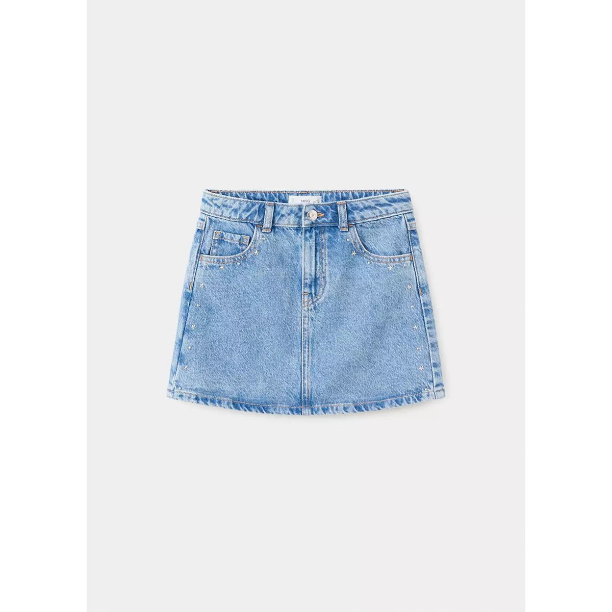 Jupe en jean à clous bleu moyen, MANGO KIDS