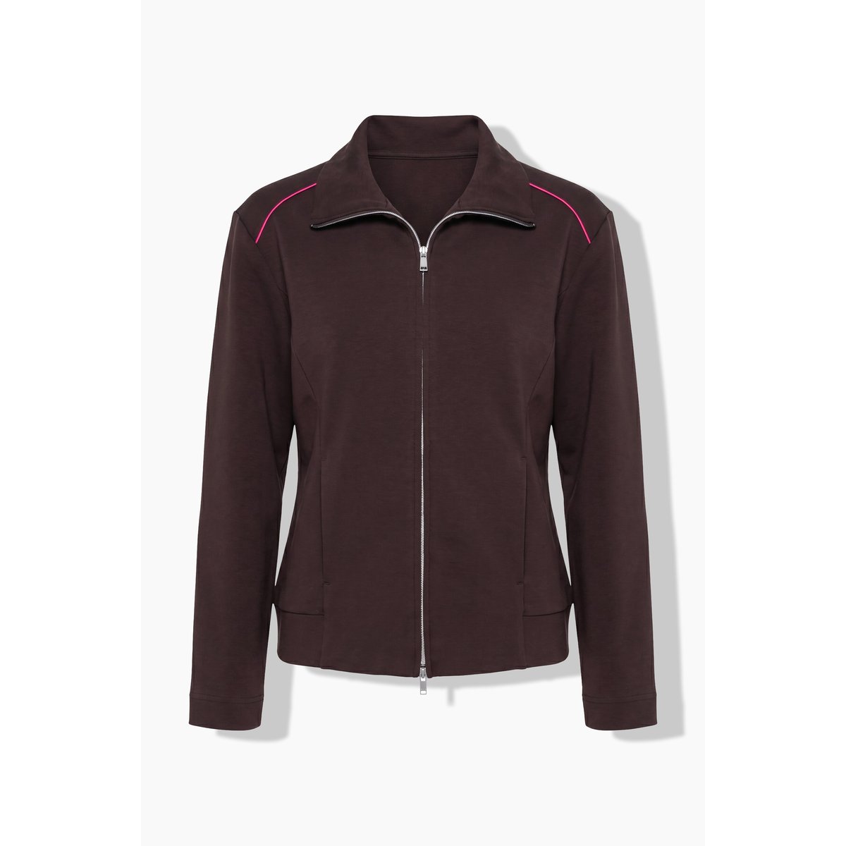 Veste en molleton, coupe Boxy Fit acajou, ULLA POPKEN