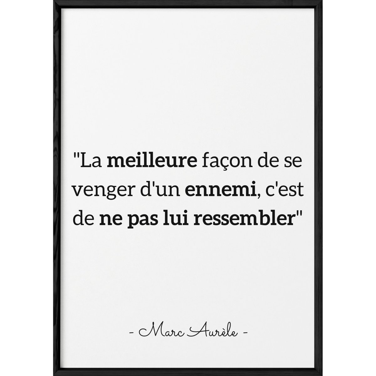 Affiche citation Marc Aurèle 'la meilleure façon...' blanc, L'AFFICHERIE