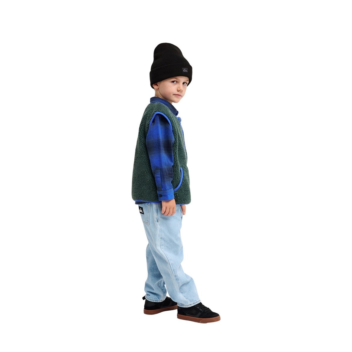 Gilet sans manches zippé intégral KICKFLIP SLEEVELESS vert forest, QUIKSILVER