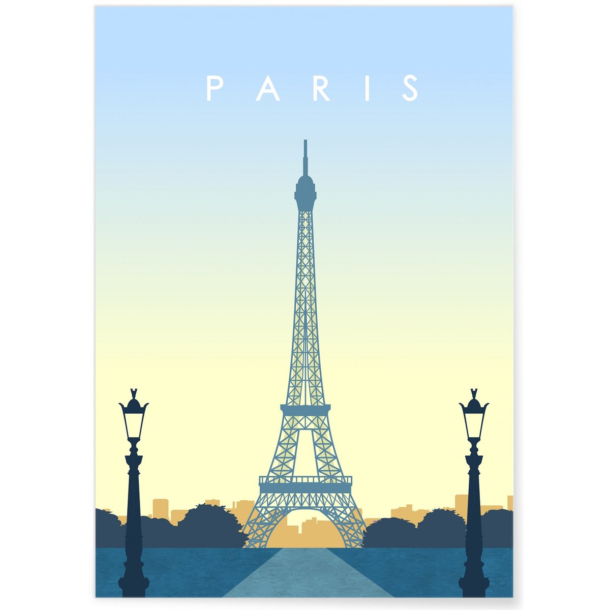 Affiche ville Paris 3 blanc, L'AFFICHERIE